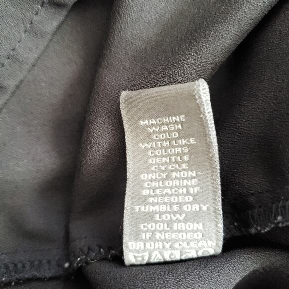 Neiman Marcus Embroidered Peasant Dress Midi Black Oversize Shift Women Small - Picture 15 of 15